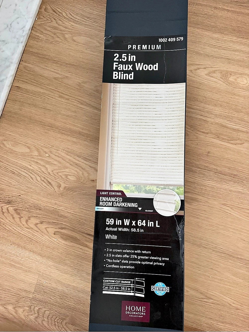 Home Decorators Collection 2.5 in Faux Wood Blind White